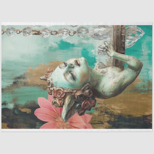 Papier Mousseline Gargouille Gothique Whimsical Fairy Decoupage (Recto)