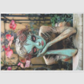 Papier Mousseline Gargoyle gothique avec découpage Rose (Recto)