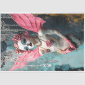 Papier Mousseline Gargoyle Gothique Whimsical Ailes Fairy Rose (Recto)