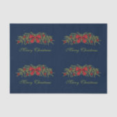 Papier Mousseline Garland De Noël Avec Bow Rouge Et Baubles (Recto)