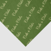 Papier Mousseline 'Gâteau & Cercles' Vert Gazon Profond & Crème au B (Détail)