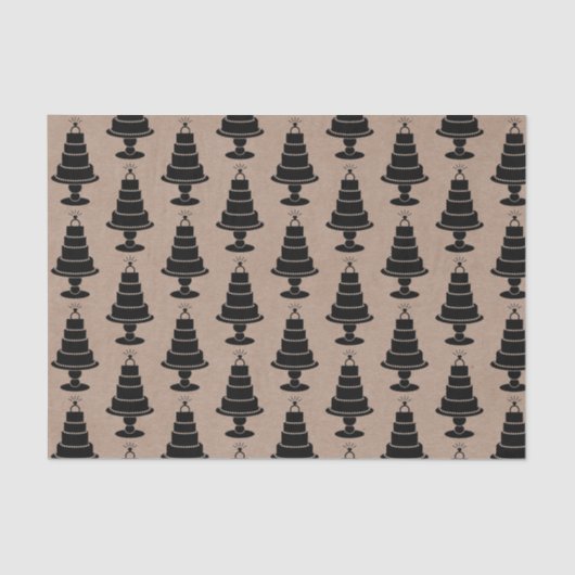 Papier Mousseline Gâteau de Mariage (Recto)