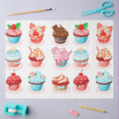 Papier Mousseline Gâteau moderne vintage Élégant (Artisanat)