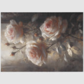 Papier Mousseline Gathered Blush Roses Decoupage (Recto)
