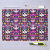 Papier Mousseline 😻 Gatos de Muertos Fiesta (Artisanat)