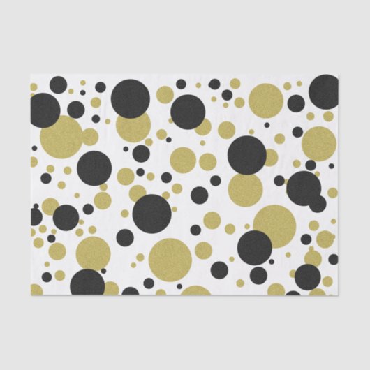 Papier Mousseline Gatsby Gold Mariage Sparkle Polka Dot Party (Recto)