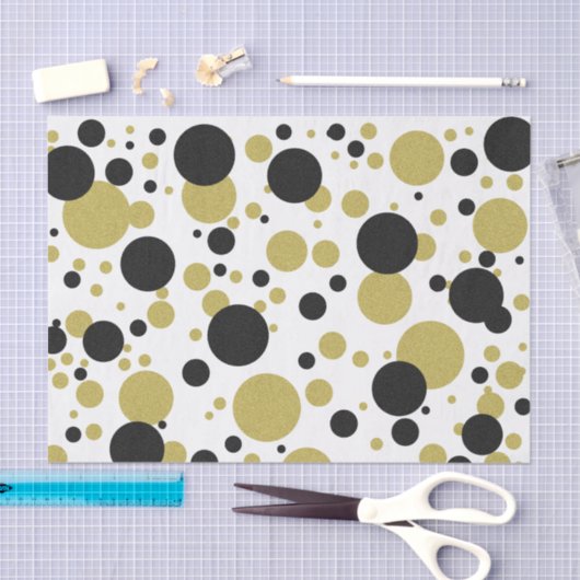 Papier Mousseline Gatsby Gold Mariage Sparkle Polka Dot Party (Artisanat)