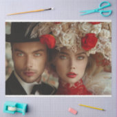 Papier Mousseline Gatsby Soiree Couple Découpage (Artisanat)