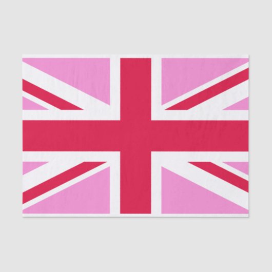 Papier Mousseline GAY PRIDE britannique (Union Jack rose) (Drapeau b (Recto)