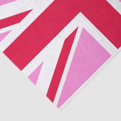 Papier Mousseline GAY PRIDE britannique (Union Jack rose) (Drapeau b (Détail)