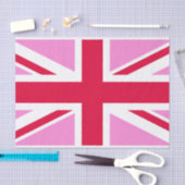 Papier Mousseline GAY PRIDE britannique (Union Jack rose) (Drapeau b (Artisanat)