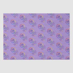 Papier Mousseline Gay Rainbow Stars N'importe quel âge Anniversaire 