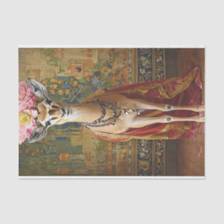 Papier Mousseline Gazelle en fleurs