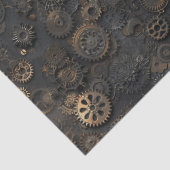 Papier Mousseline Gears Steampunk, Motif en métal rouillé pour décou (Détail)