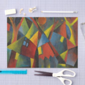 Papier Mousseline Gelbroter Mond Uber Sturzenden par Arnold Topp (Artisanat)