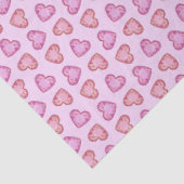 Papier Mousseline Gemstone Hearts Cute Pink Valentines Day (Détail)