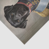 Papier Mousseline Général Murphy, Black Lab en uniforme militaire (Détail)