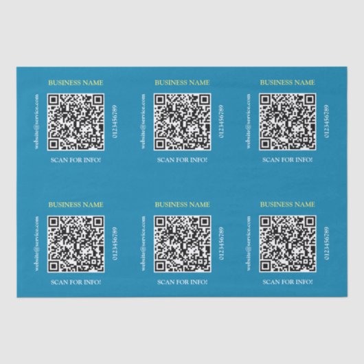 Papier Mousseline Générer le nom d'entreprise de code QR Site Web, B (Recto)