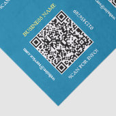 Papier Mousseline Générer QR Code Nom commercial Site Web, Bleu (Détail)