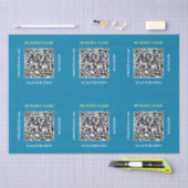 Papier Mousseline Générer QR Code Nom commercial Site Web, Bleu (Artisanat)