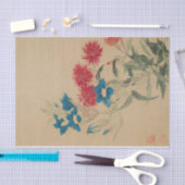 Papier Mousseline Gentiana et Red Lychnis par Ma Yuanyu (Artisanat)