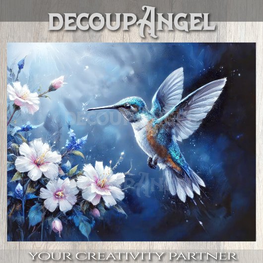 Papier Mousseline Gentle Flight Hummingbird Decoupage