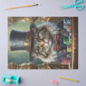 Papier Mousseline Gentleman Kitty, Chat fantaisiste jouant au Poker (Artisanat)