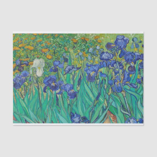 Papier Mousseline Genuine (pas AI) Irises Peinture de Van Gogh (Recto)