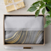 Papier Mousseline Géode moderne Gold & Grey Agate (Cadeau)