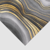 Papier Mousseline Géode moderne Gold & Grey Agate (Détail)