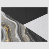 Papier Mousseline Géode moderne Gold & Grey Agate (Recto)