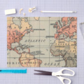 Papier Mousseline Géographie Carte du monde (Artisanat)