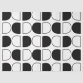 Papier Mousseline Geometric Black and White Half Circle (Recto)