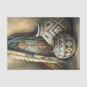 Papier Mousseline Geometric Tribal Pots & Arrows Decoupage (Recto)