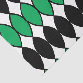 Papier Mousseline Géométrie Abstraite en vert noir (Détail)