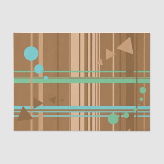 Papier Mousseline Géométrie au chocolat à la menthe (Recto)