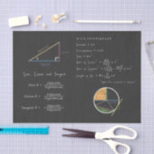 Papier Mousseline Géométrie et équations de trigonométrie Math du ta (Artisanat)