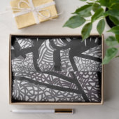 Papier Mousseline Géométrie moderne en noir et blanc (Cadeau)