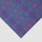 Papier Mousseline Géométrie rouge étoile et bleu (Détail)