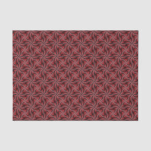 Papier Mousseline Géométrique 3D en rotation spirale rouge