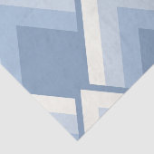 Papier Mousseline géométrique Abstraite, bleu et blanc cassé 2 (Détail)