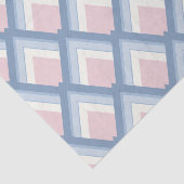 Papier Mousseline géométrique Abstraite, bleue, rose et blanc cassé (Détail)