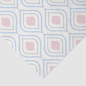 Papier Mousseline géométrique Abstraite, bleue, rose et blanc cassé (Détail)