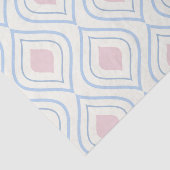 Papier Mousseline géométrique Abstraite, bleue, rose et blanc cassé (Détail)