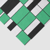 Papier Mousseline Géométrique du milieu du siècle vert noir (Détail)