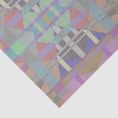Papier Mousseline Géométrique vert violet rose (Détail)