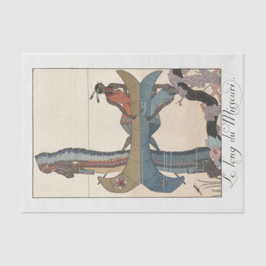 Papier Mousseline George Barbier, Amérindien (Recto)