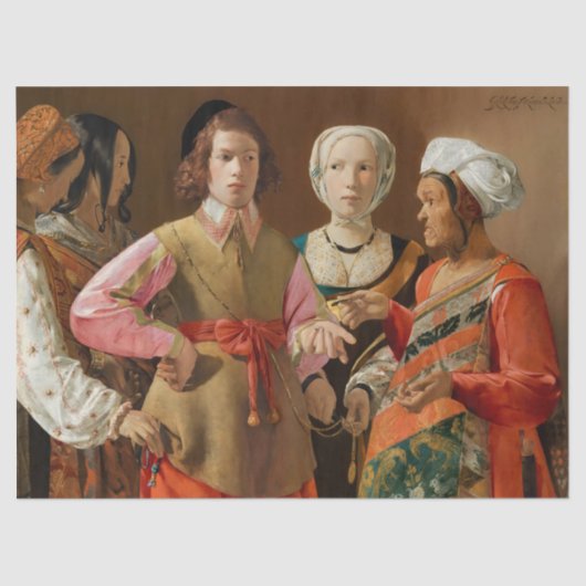 Papier Mousseline Georges de la Tour - Le caisson Fortune (Recto)