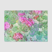 Papier Mousseline Géraniums aquarelles (Recto)