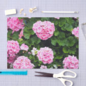 Papier Mousseline Geraniums rose floral (Artisanat)